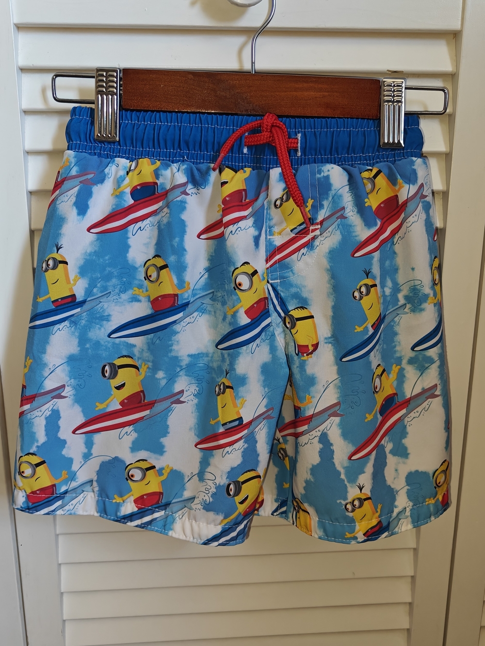 Minions Surfboard Swim Trunks Toddler Size 4/5T